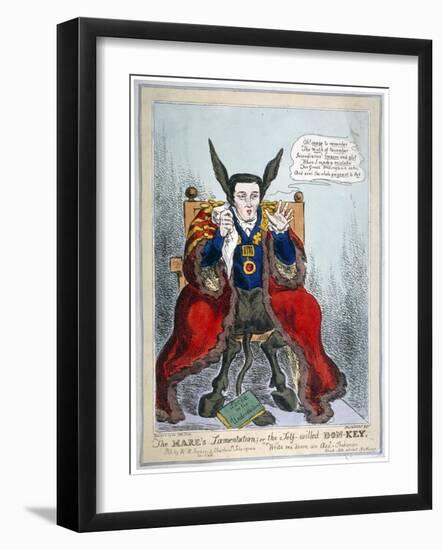 The mare's lamentation, or the self-willed Don-Key', 1830-John Phillips-Framed Giclee Print