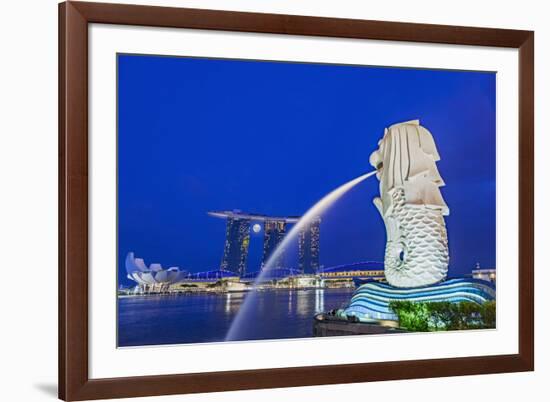 The Marina Bay Sands Hotel and Shopping Centre and the Singapore Art and Science Museum, Singapore-Cahir Davitt-Framed Photographic Print