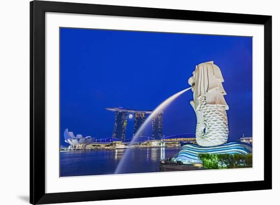 The Marina Bay Sands Hotel and Shopping Centre and the Singapore Art and Science Museum, Singapore-Cahir Davitt-Framed Photographic Print