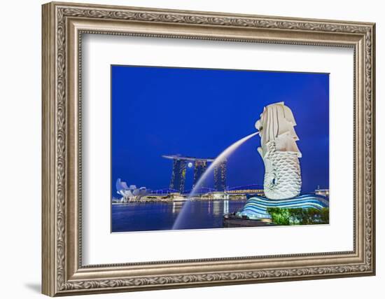 The Marina Bay Sands Hotel and Shopping Centre and the Singapore Art and Science Museum, Singapore-Cahir Davitt-Framed Photographic Print