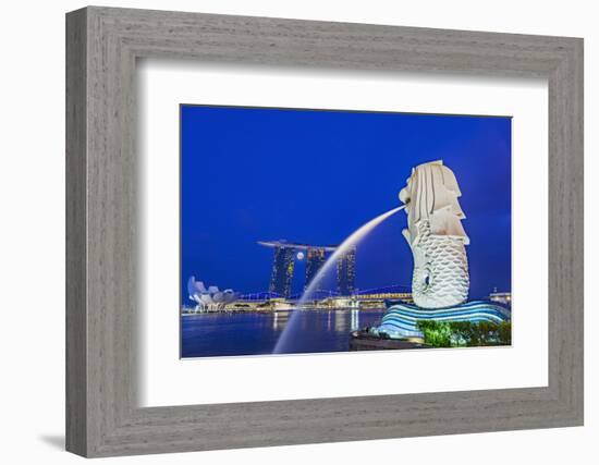 The Marina Bay Sands Hotel and Shopping Centre and the Singapore Art and Science Museum, Singapore-Cahir Davitt-Framed Photographic Print