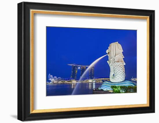 The Marina Bay Sands Hotel and Shopping Centre and the Singapore Art and Science Museum, Singapore-Cahir Davitt-Framed Photographic Print