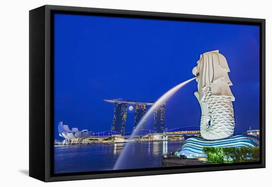 The Marina Bay Sands Hotel and Shopping Centre and the Singapore Art and Science Museum, Singapore-Cahir Davitt-Framed Premier Image Canvas