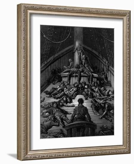 The Mariner Gazes on His Dead Companions and Laments the Curse of His Survival-Gustave Doré-Framed Giclee Print