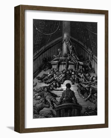 The Mariner Gazes on His Dead Companions and Laments the Curse of His Survival-Gustave Doré-Framed Giclee Print