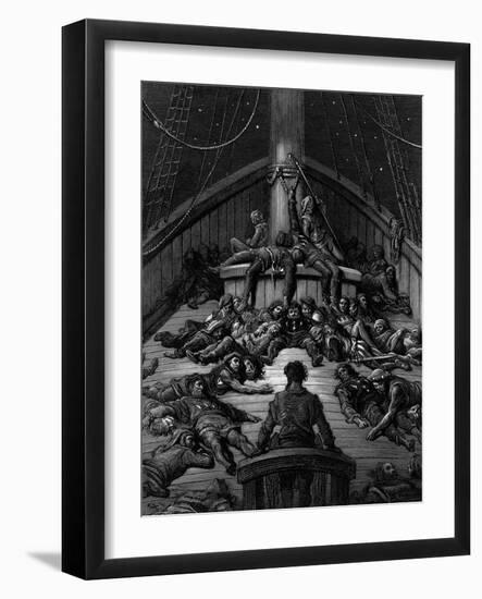 The Mariner Gazes on His Dead Companions and Laments the Curse of His Survival-Gustave Doré-Framed Giclee Print