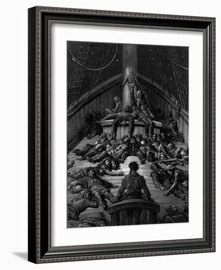 The Mariner Gazes on His Dead Companions and Laments the Curse of His Survival-Gustave Doré-Framed Giclee Print