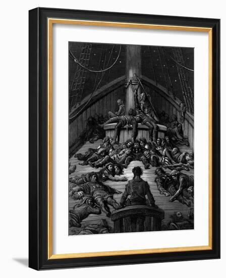 The Mariner Gazes on His Dead Companions and Laments the Curse of His Survival-Gustave Doré-Framed Giclee Print