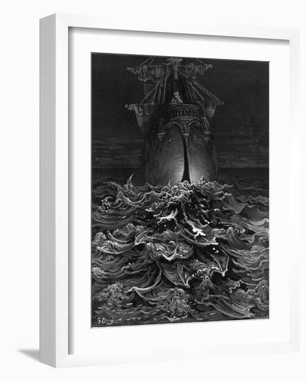 The Mariner Gazes on the Ocean and Laments His Survival While All His Fellow Sailors Have Died-Gustave Doré-Framed Giclee Print