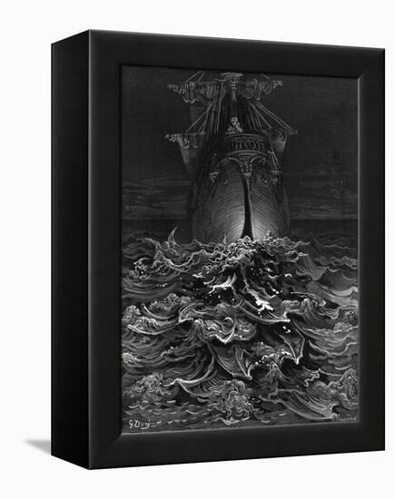 The Mariner Gazes on the Ocean and Laments His Survival While All His Fellow Sailors Have Died-Gustave Doré-Framed Premier Image Canvas