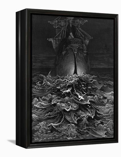 The Mariner Gazes on the Ocean and Laments His Survival While All His Fellow Sailors Have Died-Gustave Doré-Framed Premier Image Canvas