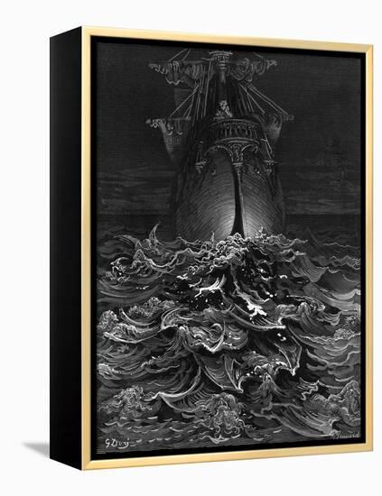 The Mariner Gazes on the Ocean and Laments His Survival While All His Fellow Sailors Have Died-Gustave Doré-Framed Premier Image Canvas