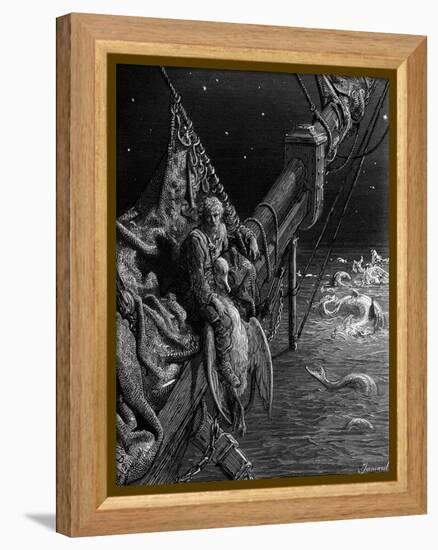 The Mariner Gazes on the Serpents in the Ocean-Gustave Doré-Framed Premier Image Canvas