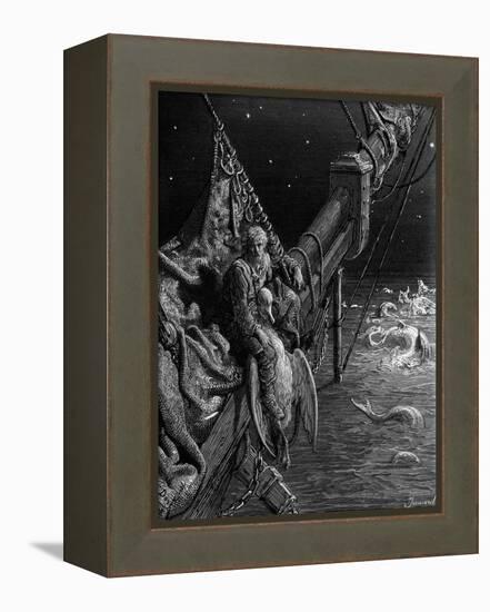 The Mariner Gazes on the Serpents in the Ocean-Gustave Doré-Framed Premier Image Canvas