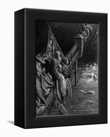 The Mariner Gazes on the Serpents in the Ocean-Gustave Doré-Framed Premier Image Canvas