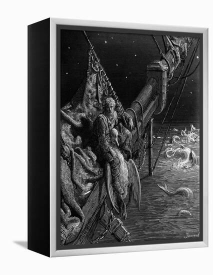 The Mariner Gazes on the Serpents in the Ocean-Gustave Doré-Framed Premier Image Canvas