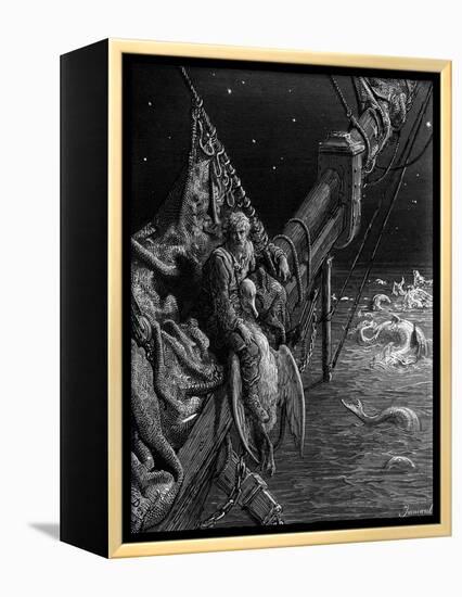 The Mariner Gazes on the Serpents in the Ocean-Gustave Doré-Framed Premier Image Canvas