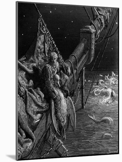 The Mariner Gazes on the Serpents in the Ocean-Gustave Doré-Mounted Giclee Print