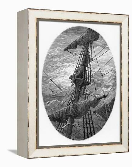 The Mariner Up the Mast During a Storm-Gustave Doré-Framed Premier Image Canvas
