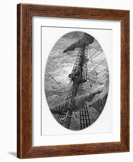 The Mariner Up the Mast During a Storm-Gustave Doré-Framed Giclee Print