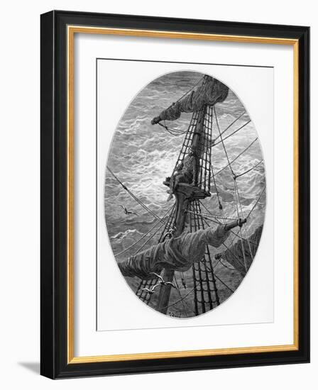 The Mariner Up the Mast During a Storm-Gustave Doré-Framed Giclee Print