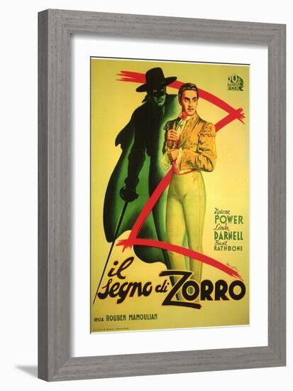 The Mark of Zorro, 1940-null-Framed Art Print