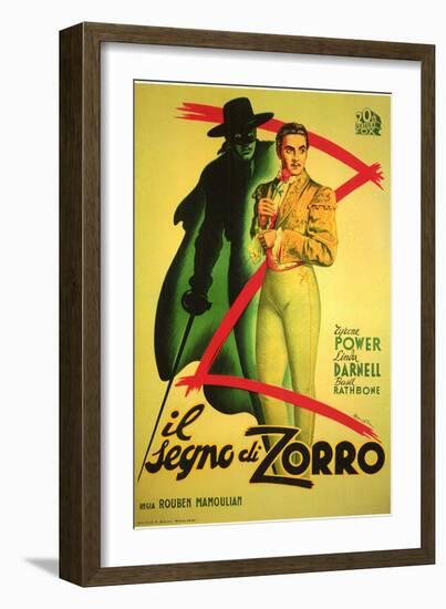 The Mark of Zorro, 1940-null-Framed Premium Giclee Print