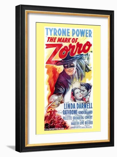 The Mark of Zorro, 1940-null-Framed Premium Giclee Print