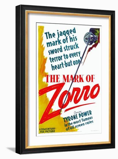 The Mark of Zorro, 1940-null-Framed Premium Giclee Print