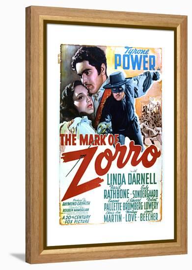 The Mark of Zorro - Movie Poster Reproduction-null-Framed Stretched Canvas