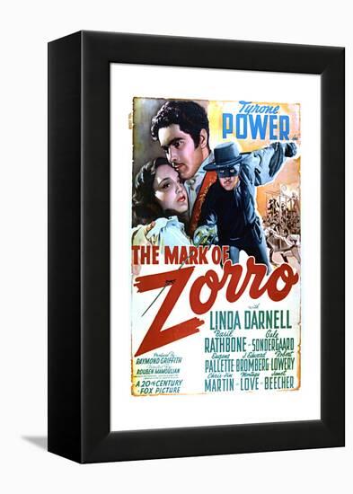 The Mark of Zorro - Movie Poster Reproduction-null-Framed Stretched Canvas