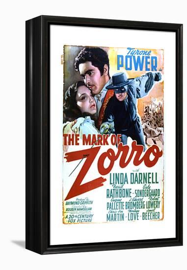 The Mark of Zorro - Movie Poster Reproduction-null-Framed Stretched Canvas