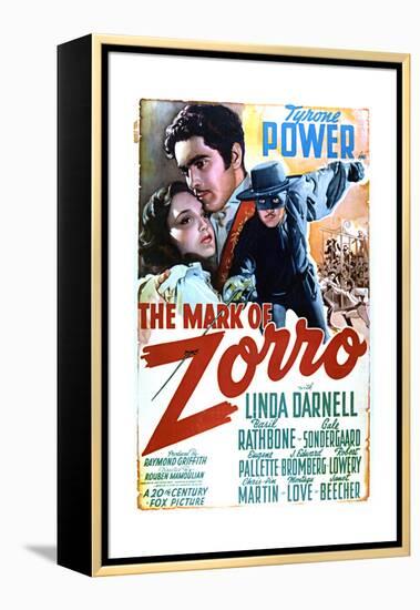 The Mark of Zorro - Movie Poster Reproduction-null-Framed Stretched Canvas