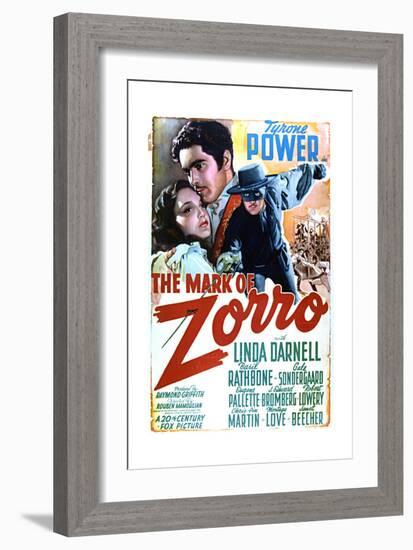 The Mark of Zorro - Movie Poster Reproduction-null-Framed Premium Giclee Print