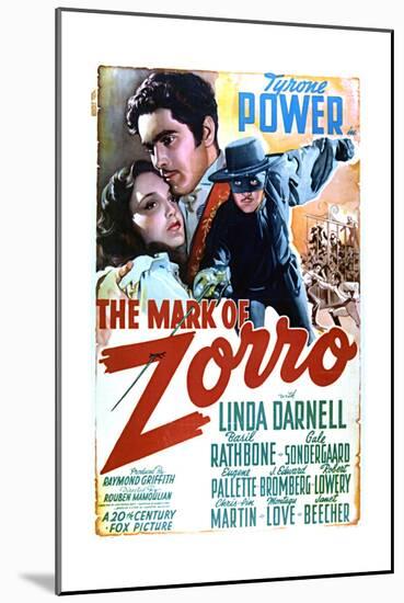 The Mark of Zorro - Movie Poster Reproduction-null-Mounted Premium Giclee Print
