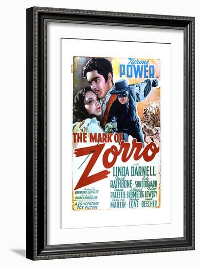 The Mark of Zorro - Movie Poster Reproduction-null-Framed Premium Giclee Print