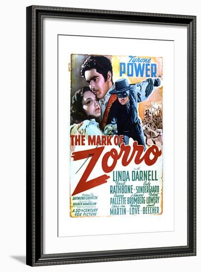 The Mark of Zorro - Movie Poster Reproduction-null-Framed Art Print