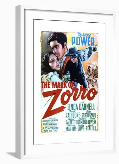 The Mark of Zorro - Movie Poster Reproduction-null-Framed Art Print