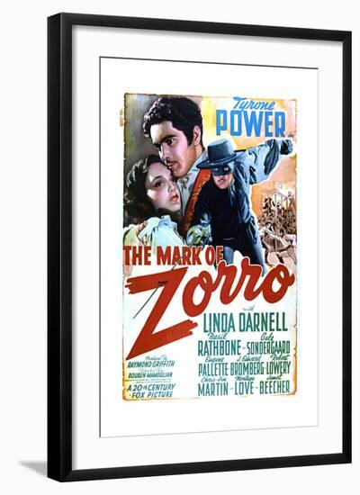 The Mark of Zorro - Movie Poster Reproduction-null-Framed Art Print