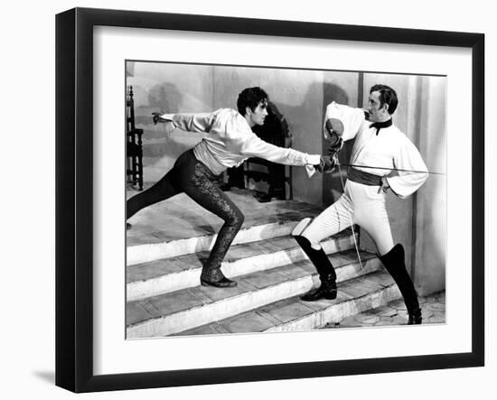 The Mark Of Zorro, Tyrone Power, Basil Rathbone, 1940-null-Framed Photo