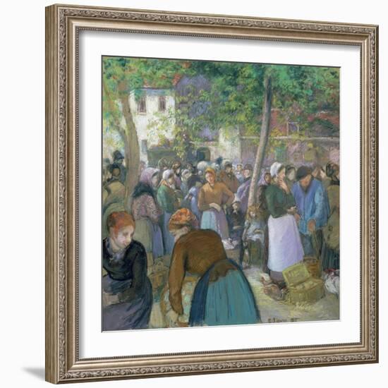 The Market, 1885-Camille Pissarro-Framed Giclee Print