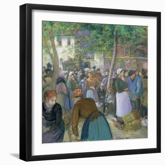 The Market, 1885-Camille Pissarro-Framed Giclee Print