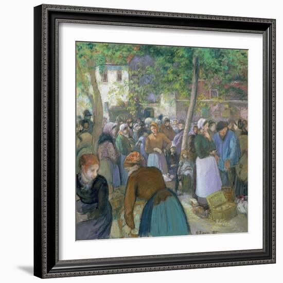 The Market, 1885-Camille Pissarro-Framed Giclee Print