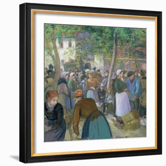 The Market, 1885-Camille Pissarro-Framed Giclee Print