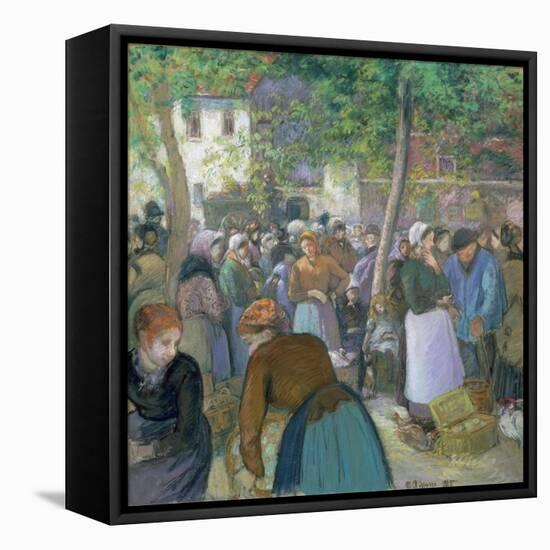 The Market, 1885-Camille Pissarro-Framed Premier Image Canvas