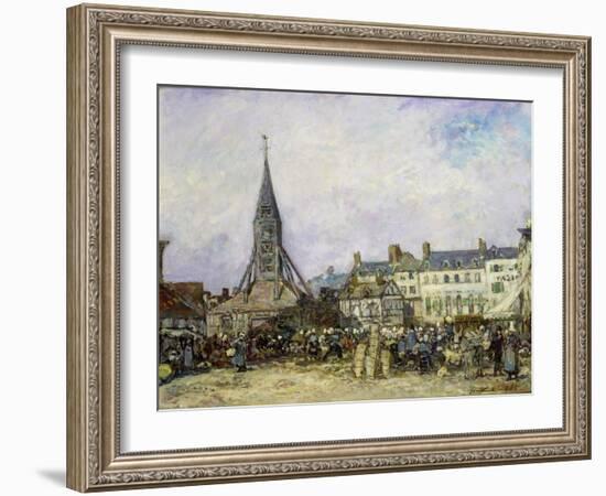 The Market at Sainte-Catherine, Honfleur-Johan-Barthold Jongkind-Framed Giclee Print