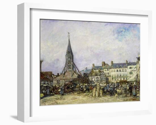 The Market at Sainte-Catherine, Honfleur-Johan-Barthold Jongkind-Framed Giclee Print