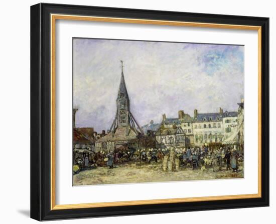 The Market at Sainte-Catherine, Honfleur-Johan-Barthold Jongkind-Framed Giclee Print