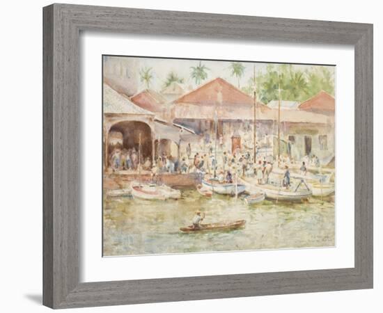 The Market, Belize, British Honduras, 1924-Henry Scott Tuke-Framed Giclee Print