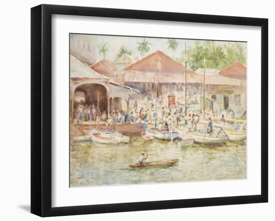 The Market, Belize, British Honduras, 1924-Henry Scott Tuke-Framed Giclee Print